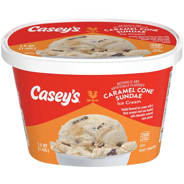 Casey's Caramel Cone Sundae Ice Cream 48oz