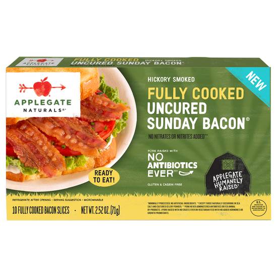 Applegate Fully Cooked Uncured Sunday Bacon