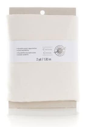 Loops & Threads Cotton Fabric Bundle, 1.8m x 109.22cm, Muslin White