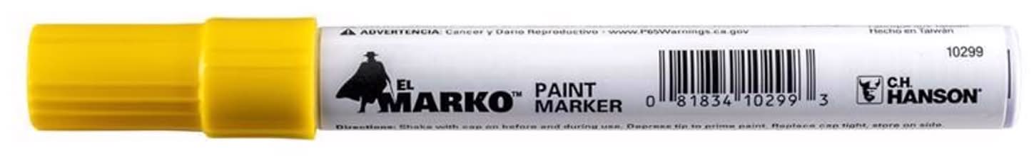 C.H. Hanson El Marko Yellow Valve Tip Paint Marker 1 Pc