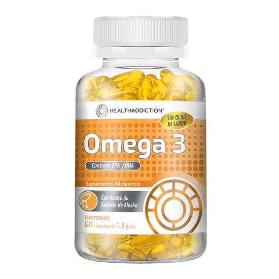Health addiction suplemento alimenticio omega 3 (60 piezas)