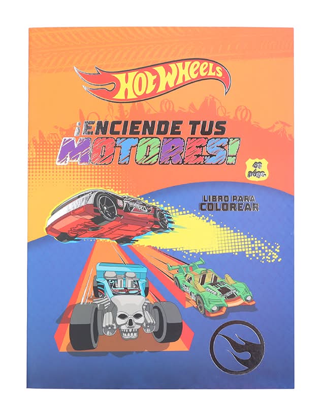 Libro Para Colorear Enciende tus motores       48 Paginas  Hot Wheels