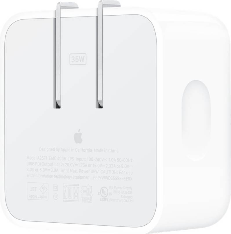 Apple 35W Dual Usb C Port Compact Power Adapter, White