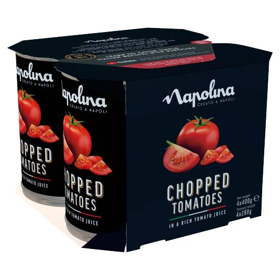 Napolina Chopped Tomatoes in a Rich Tomato Sauce 4 X 400g