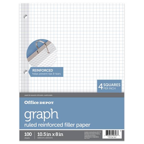 Office Depot Reinforced White Filler Paper