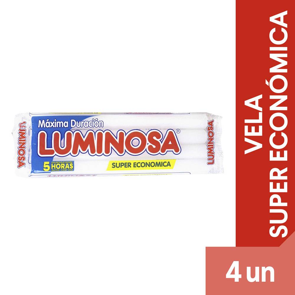 Luminosa · Velas super económicas (4 un)