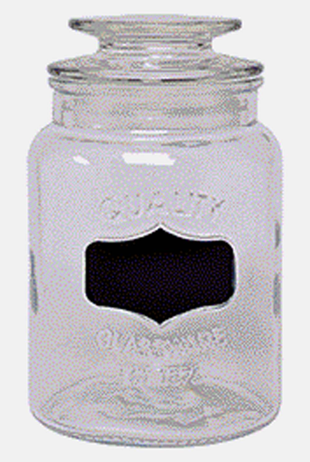 Glass Jar With Glass Lid & Chalk Label
