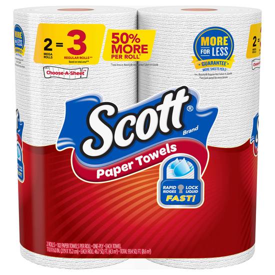 Scott Mega Rolls Choose-A-Sheet One-Ply Paper Towels