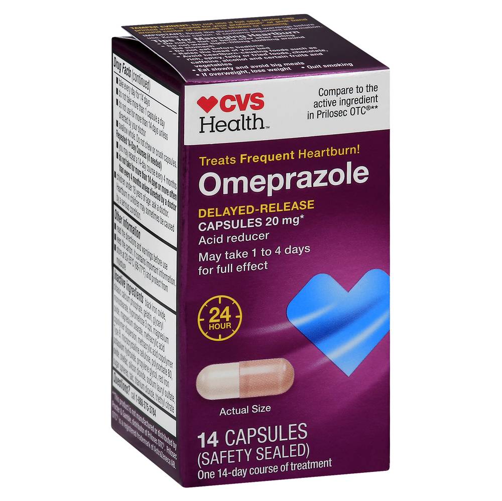 CVS Health Delayed-Release 20 mg Omeprazole Capsules (1.6 oz)