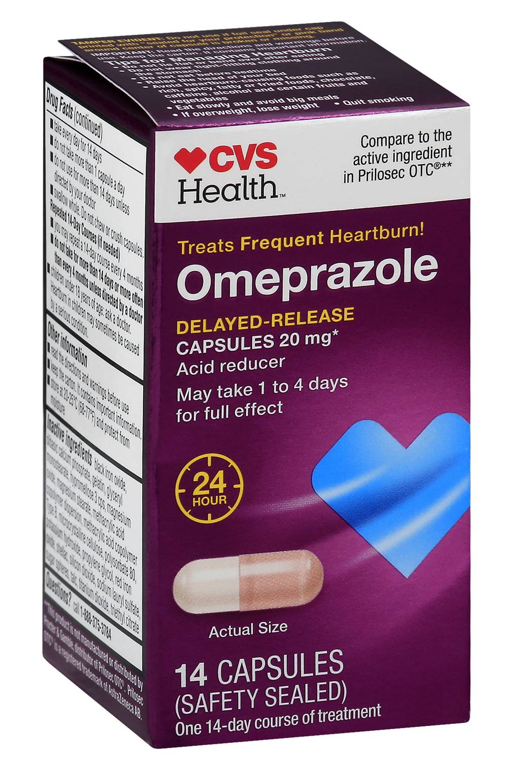 CVS Health Delayed-Release 20 mg Omeprazole Capsules (1.6 oz)