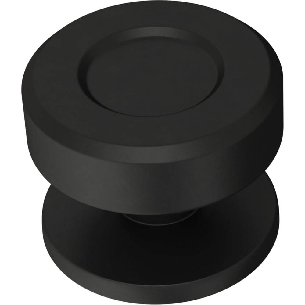 Brainerd Simple Beveled 1-1/4-in Matte Black Round Cabinet Knob | P43472W-FB-C