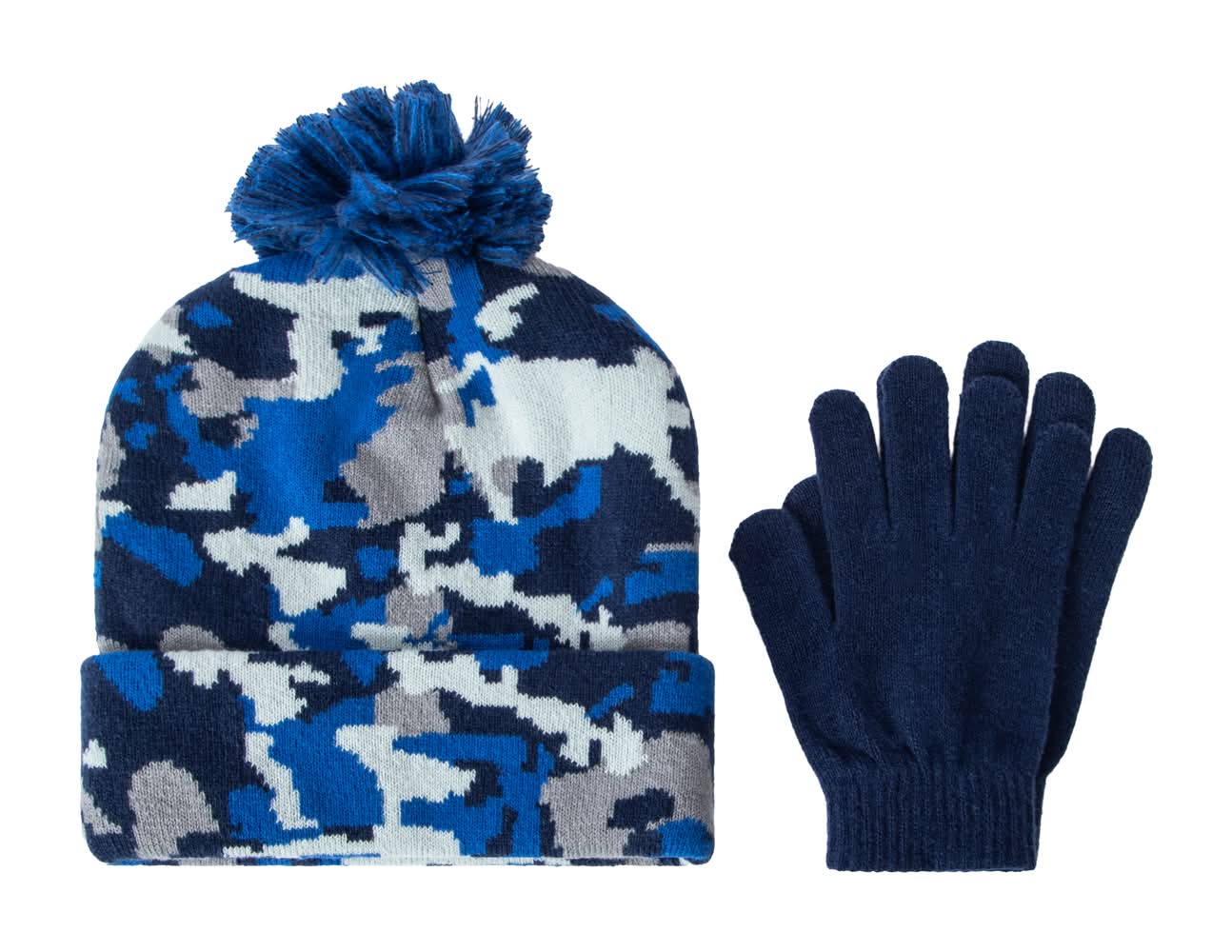 Kids Critter Beanie And Glove Set Camo