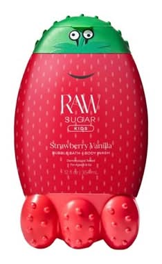 Raw Sugar Kids Bubble Bath + Body Wash, Strawberry-Vanilla (12 fl oz)