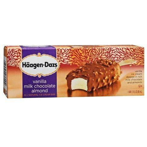 Dreyer's Haagen Dazs Vanilla Milk Chocolate Almond Bar