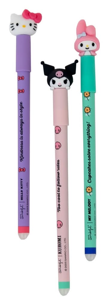 Conjunto 3 Canetas Apagar Bo-Bo Hello Kitty