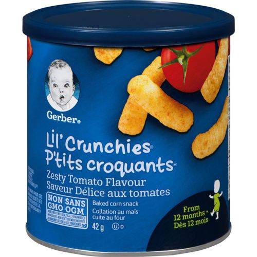 Gerber petits croquants, tomates piquantes, collations pour tout-petits (42 g) - lil' crunchies zesty tomato toddler snacks (42 g)