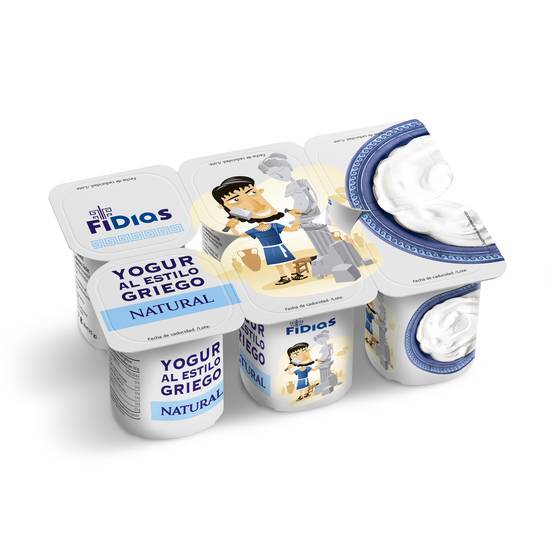 DIA FIDIAS yogur griego natural pack 6 unidades 125 gr