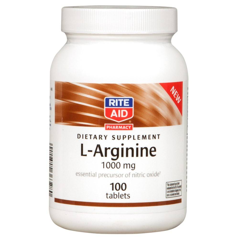 Rite Aid Dietary Supplement L Arginine Tablets 1000mg (100 ct)