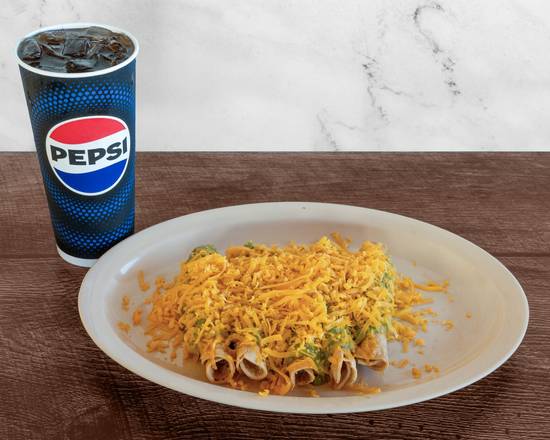 Special Five Rolled Tacos W/ Soda & Side
