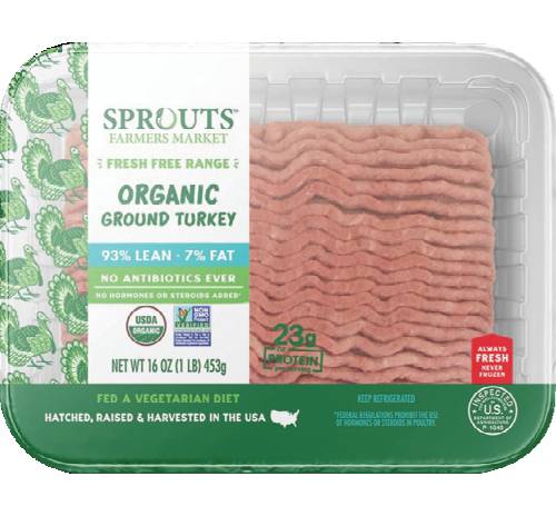 Sprouts Organic 93% Lean Fresh Ground Turkey