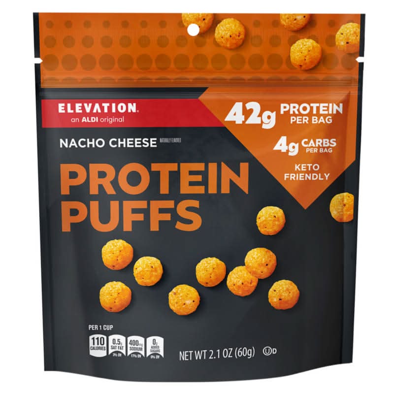 Elevation Keto Friendly Protein Puffs, Nacho Cheese (2.1 oz)