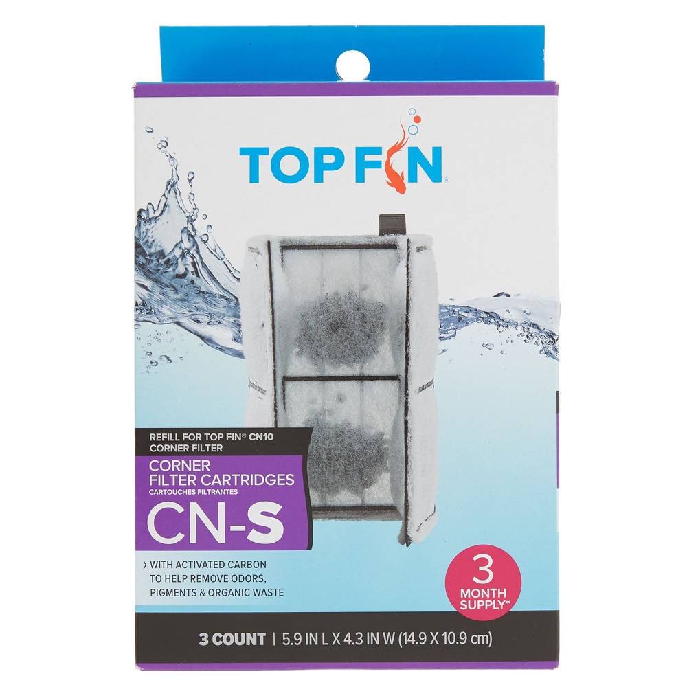 Top Fin® CN-S Corner Filter Cartridges (Size: 3 Count)