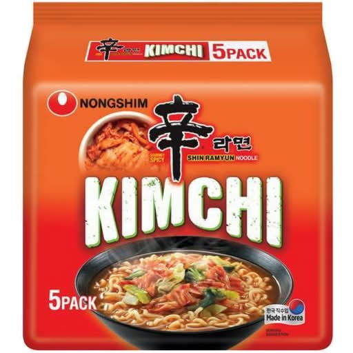 Nongshim Instant Noodles, Kimchi (600g, 5 pack)