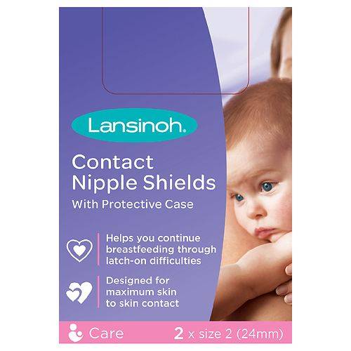 Lansinoh Contact Nipple Shields With Protective Case Size 2 - 2.0 ea