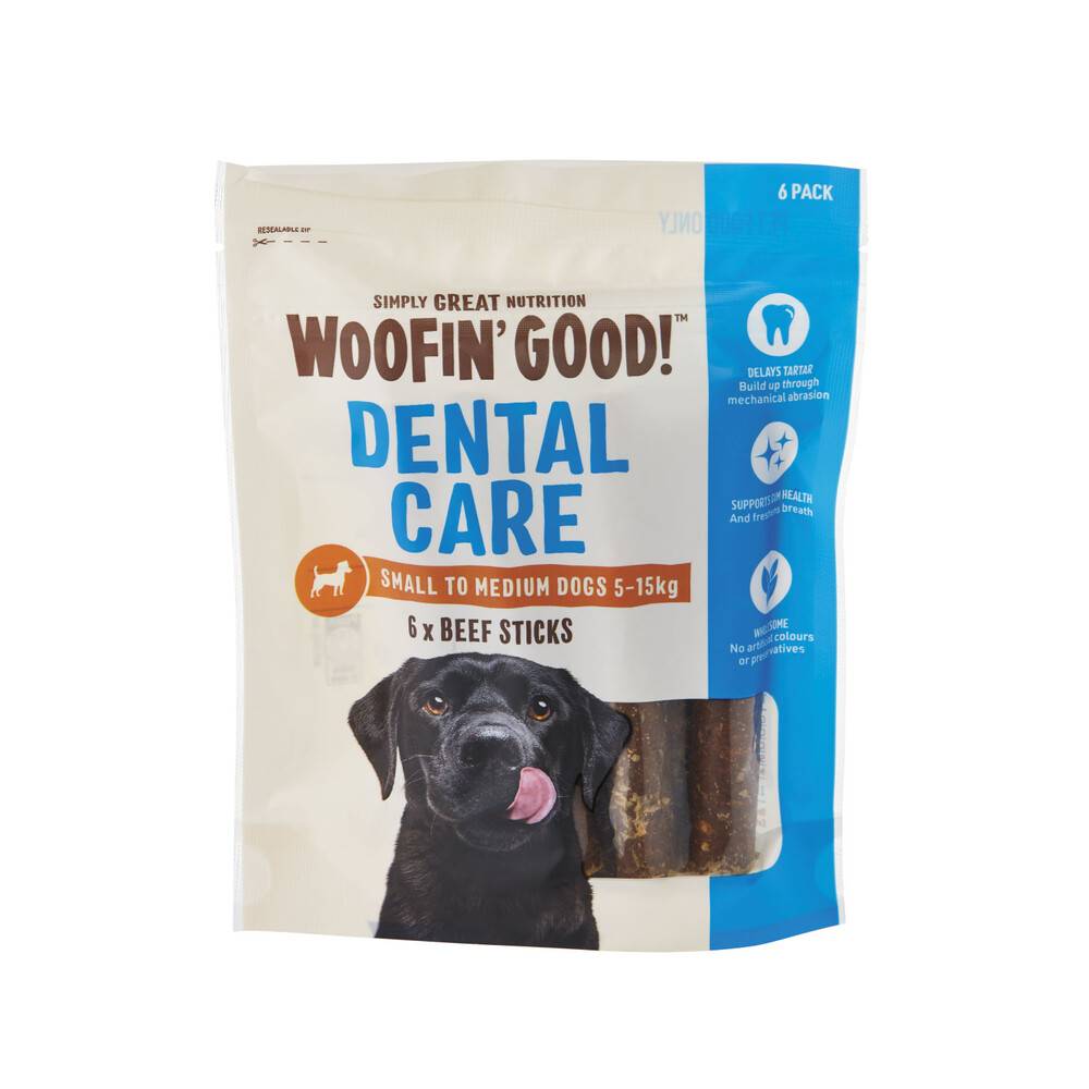 Woofin Good Dental Small Dog Treat (6 pack)