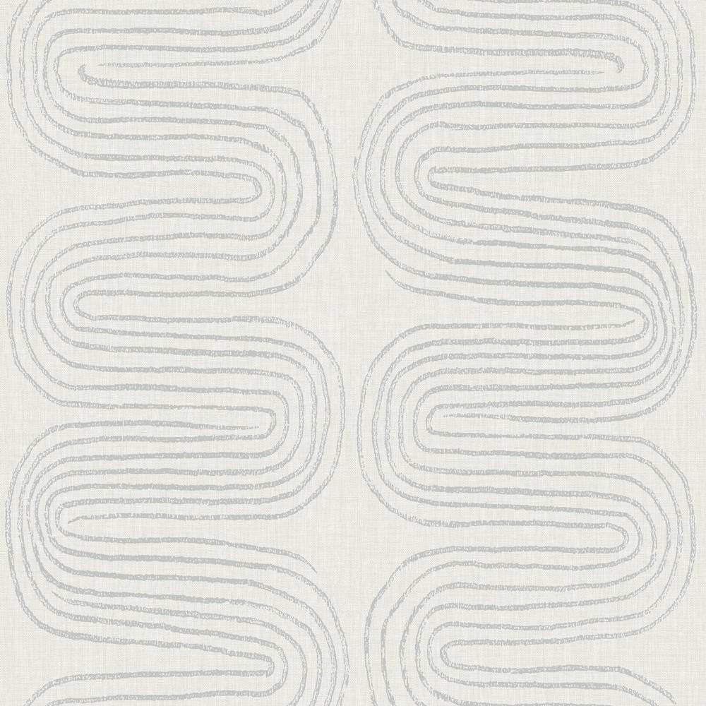 Origin 21 31.2-sq ft Grey Vinyl Textured Geometric 3D Self-adhesive Peel and Stick Wallpaper | ARW4240