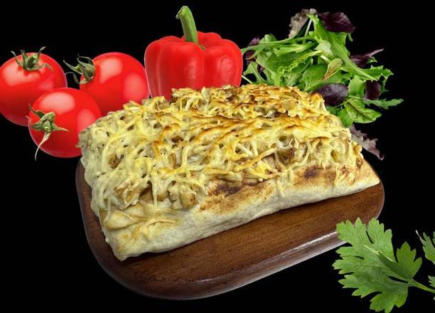 Tacos gratiné aux mozzarella, poulet 🐓champignons 🍄