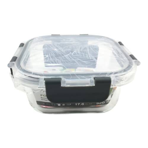 Home Essentials Square Glass Food Storage Container