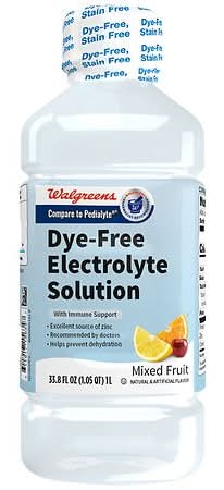 Walgreens Electrolyte Solution Dye-Free, Mixed Fruit (33.8 fl oz)