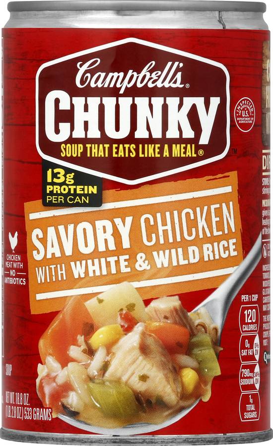 Campbell's Chunky Savory Chicken With White and Wild Rice Soup