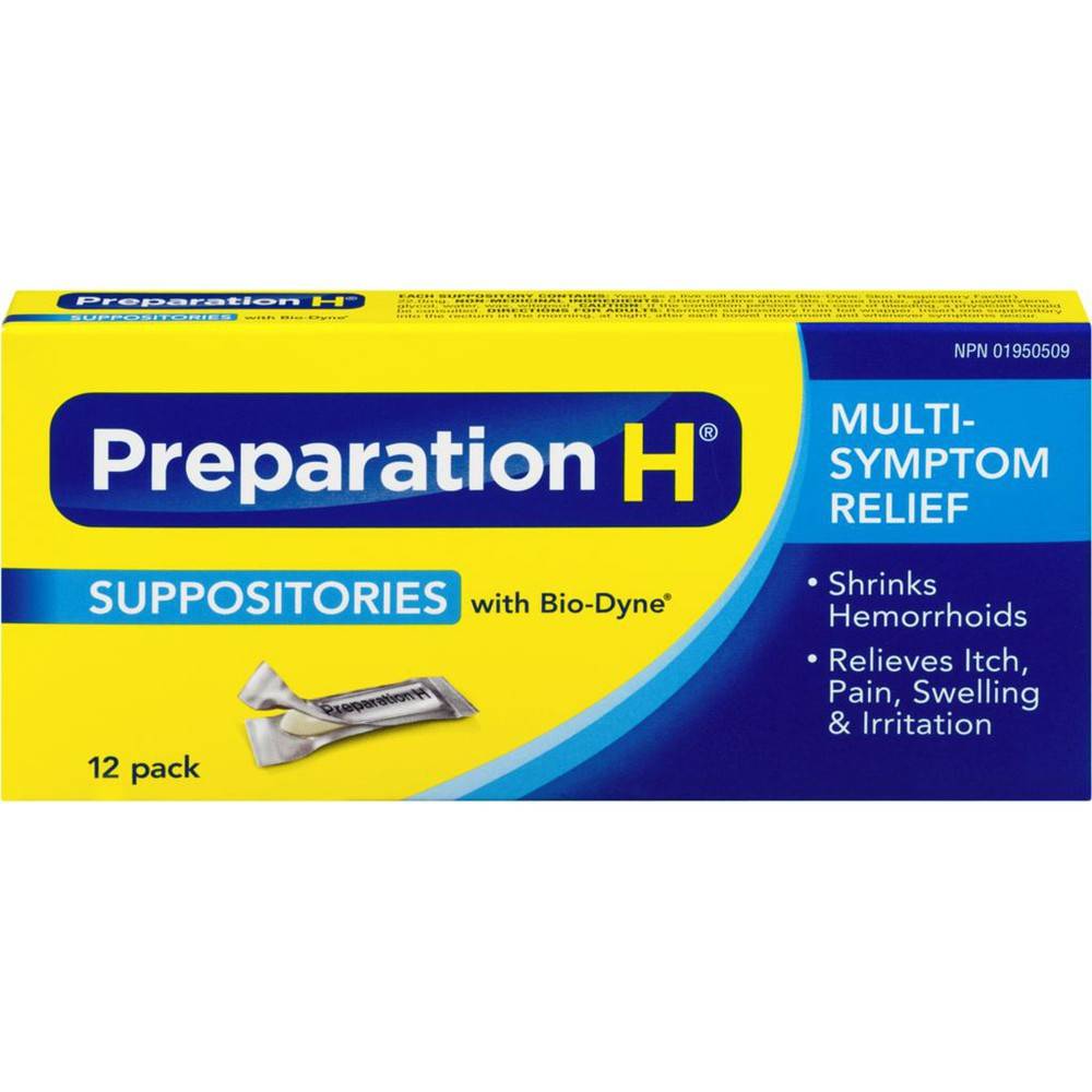 Preparation h suppositoires (226 g) - suppositories (12 ea)