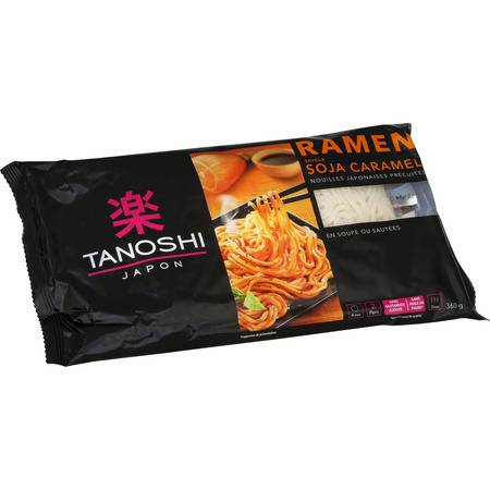 Nouilles japonaises soja caramel TANOSHI - le paquet de 360 g