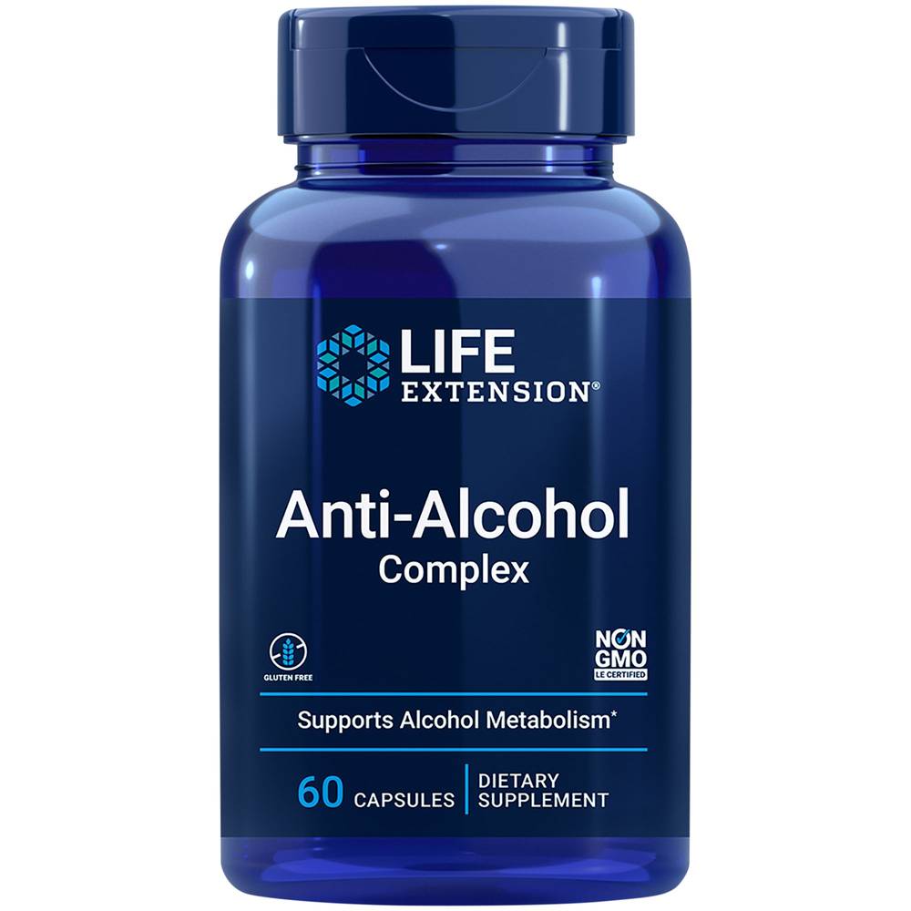 Anti-Alcohol Hepatoprotection Complex - Supports Natural Alcohol Metabolism (60 Vegetarian Capsules)