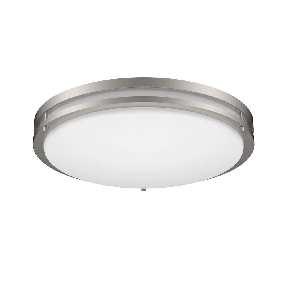 Project Source 1-Light Satin Nickel LED Flush Mount Light | MXL1139-L42K9027N