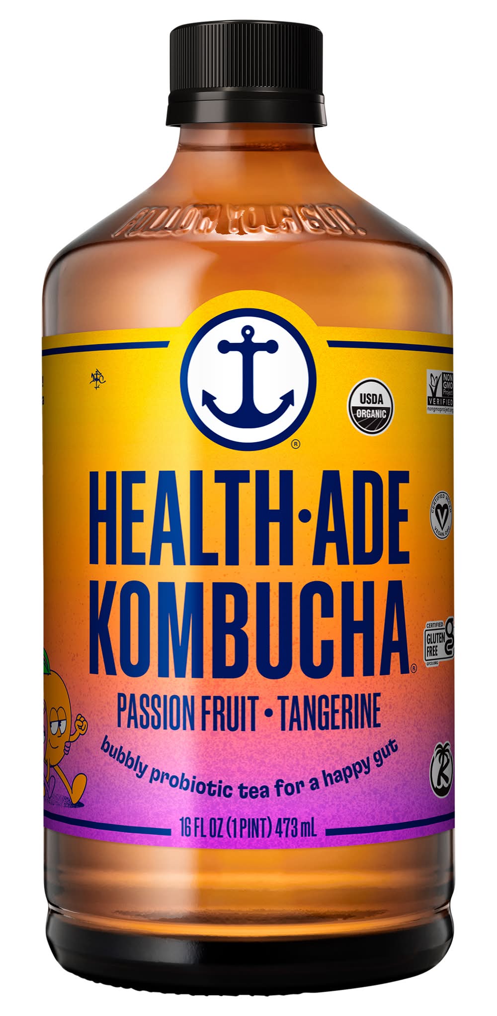 Health-Ade Kombucha Tea, Passionfruit Tangerine (16 fl oz)