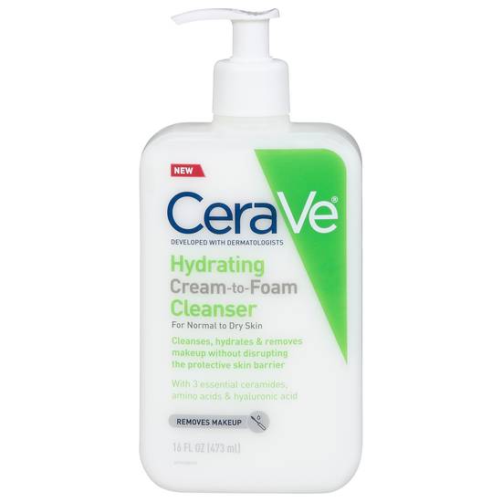 Cerave Hydrating Cream-To-Foam Cleanser