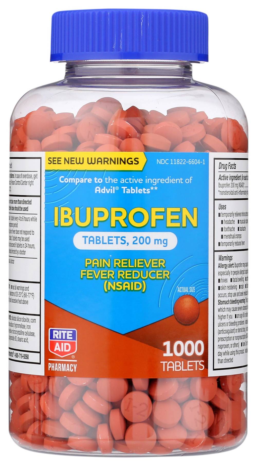 Rite Aid Ibuprofen Tablet - 200mg, 1000 ct
