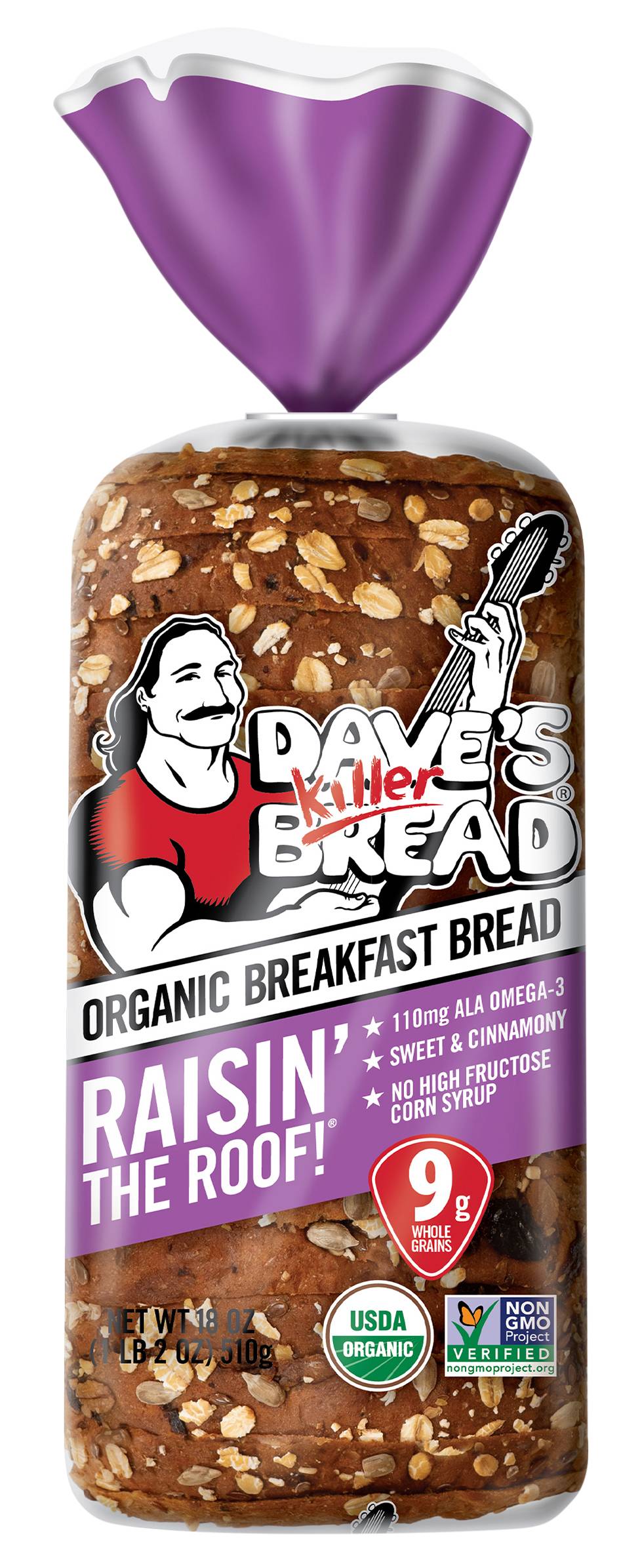 Dave's Killer Bread Raisin the Roof Organic Breakfast Bread (18 oz)
