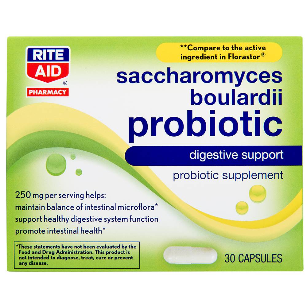 Rite Aid Saccharomyces Boulardii Probiotic Digestive Support Supplement (30 ct)