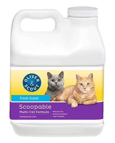 Oliver & Scout Scopable Clumping Scented Cat Litter (14 lbs)