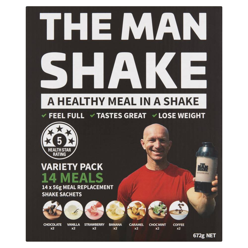 The Man Shake Variety Pack Sachets 14pk