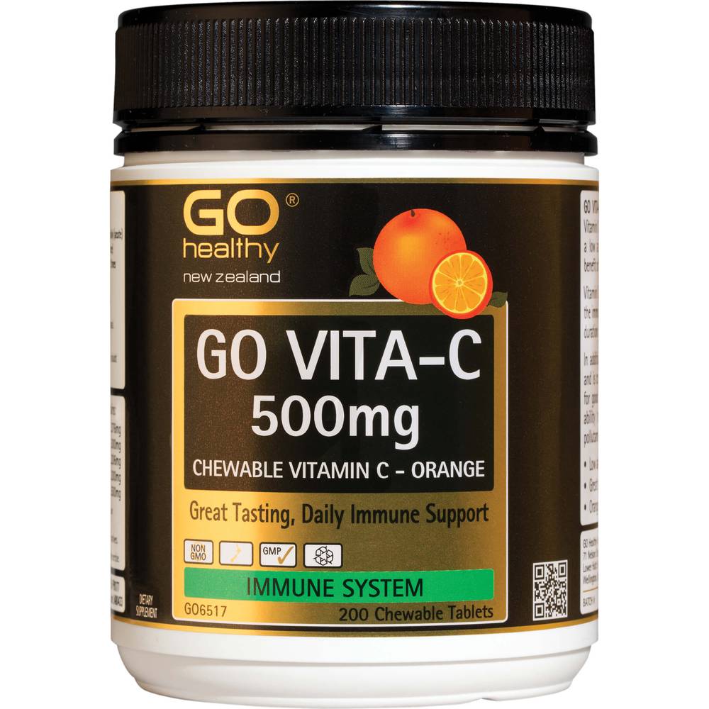 GO Healthy Vita-C 500mg Orange Chewable Tablets 200s
