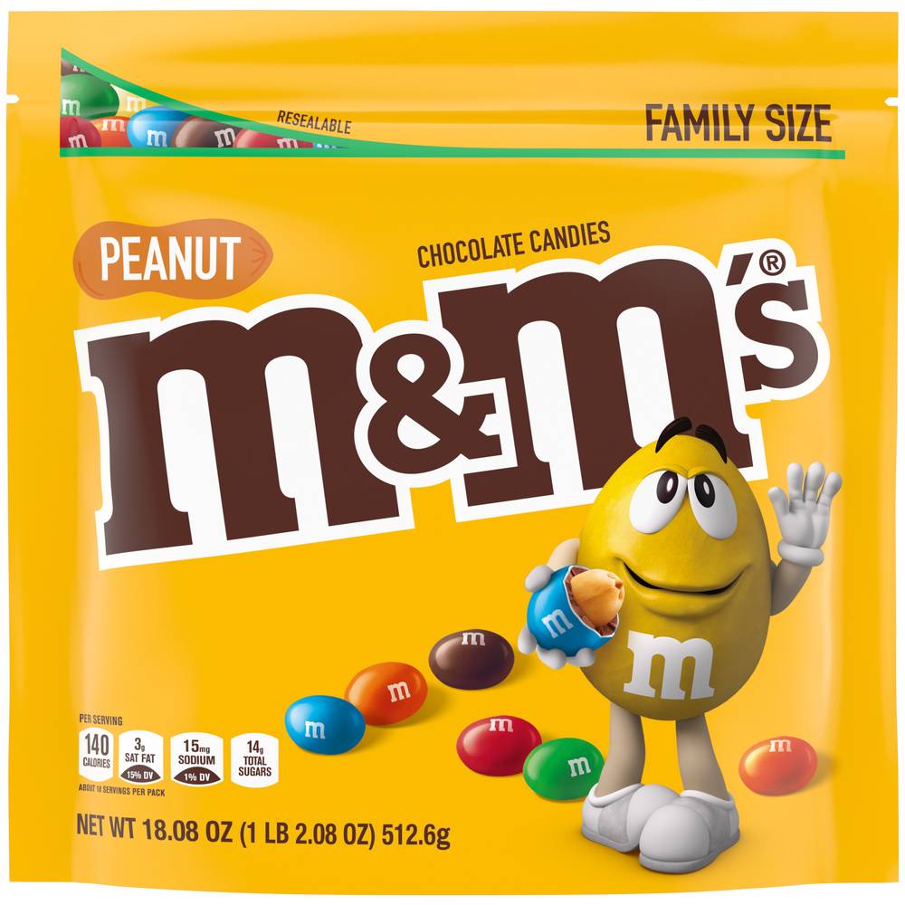 M&M's Peanut Chocolate Candies (18.08 oz)