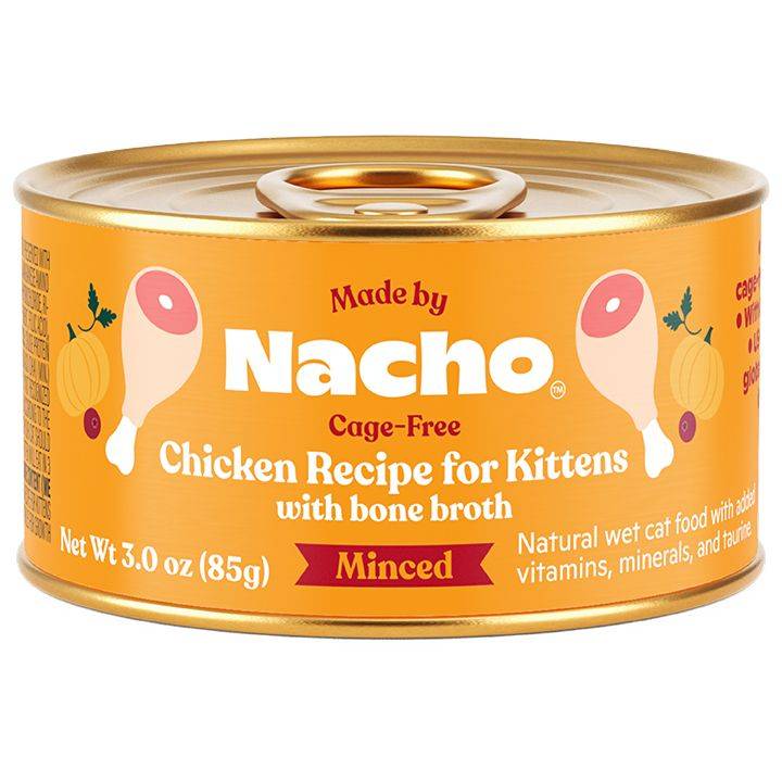 Made By Nacho™ Minced Kitten Wet Cat Food - Natural, 3 oz (Flavor: Chicken, Size: 3 Oz)