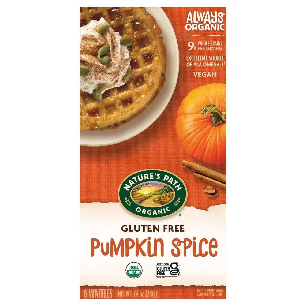 Nature's Path Organic Pumpkin Spice Waffles Gluten Free (7.4 oz)