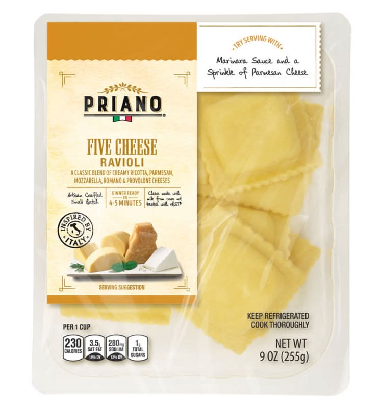 Priano Ravioli, Five Cheese (9 oz)